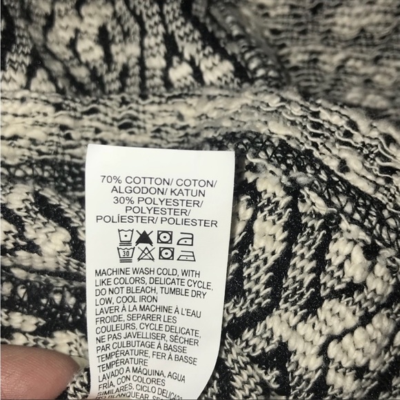 LUCKY BRAND | Sweater Jacket Black Cream Women’s Size Large - Picture 8 of 8